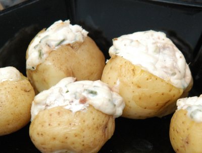Folien-Kartoffeln mit Ricotta-Füllung