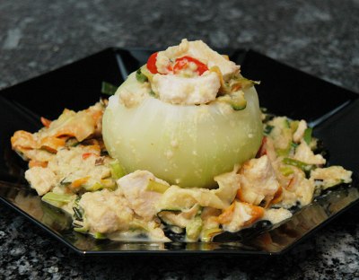 Kohlrabi bunt gefüllt