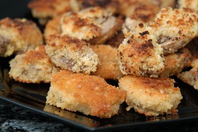 Panierte Champignon Schnitzel