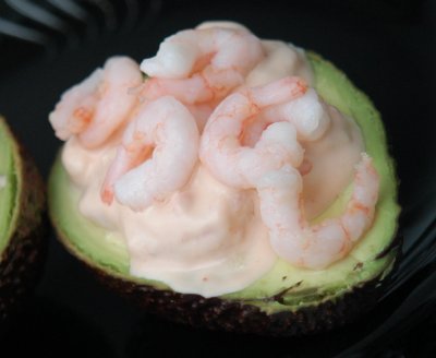 Avocados mit Krevetten