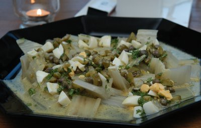 Krautstiele mit Vinaigrette