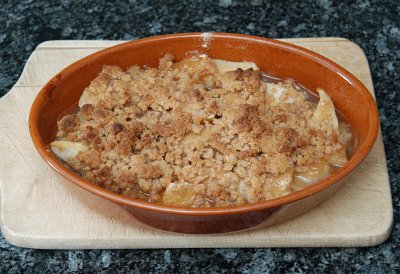 Birnen mit Streusel