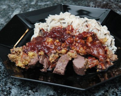Rehrückenfilet in Baumnusskruste