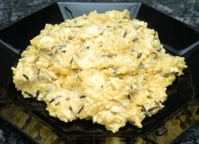 Fischwürfel mit Wildem Reis