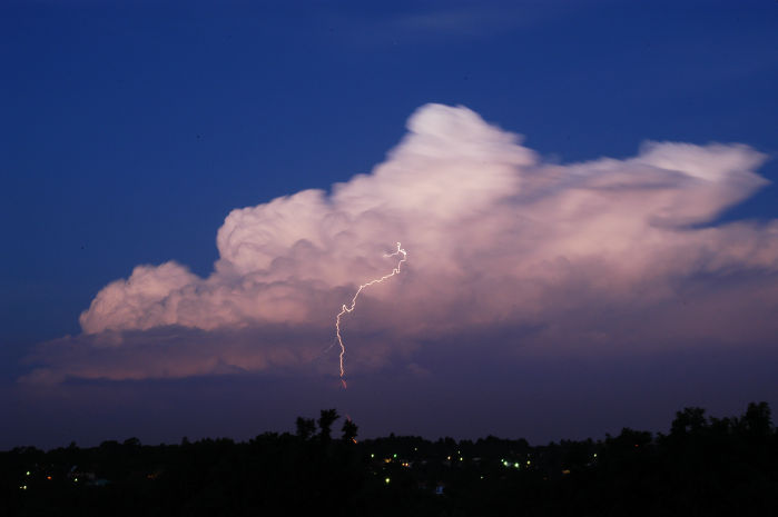 Bolt of lightning over Johannesburg