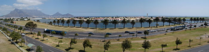 View of Table Mountain and Woodbridge island from Ascot Court high rise