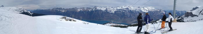 Ski resort at Axalp, obove Lake Brienz